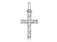 Croix massive en or gris rhodié 750/1000 - 659000 - Réf. 659000