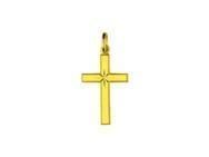 Croix Or Jaune 375 Facetté Mat et Poli - Réf. 9K7438