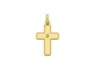 Croix Perlée Diamant Or Jaune 750 - A18219 - Réf. A18219
