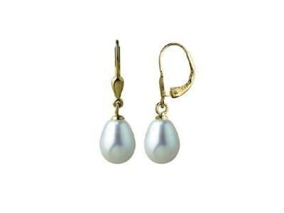 Dormeuses Perle de Culture Poire Eau Douce Or Jaune 750 - A67720 - Réf. A67720