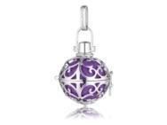 Engelsrufer, Pendentif Bola violette 24 mm argent rhodié 925/1000 - Réf. ER-08-L