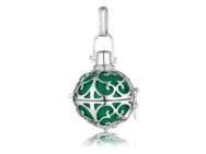 Engelsrufer Pendentif sphère 24 mm argent 925, grelot vert  - Réf. ER-04-L