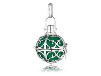 Engelsrufer Pendentif sphère 24 mm argent 925, grelot vert  - Réf. ER-04-L