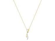 Entrelia - Collier Enlacées Argent Doré et Perle Blanche - AJF170302N - Réf. AJF170302N
