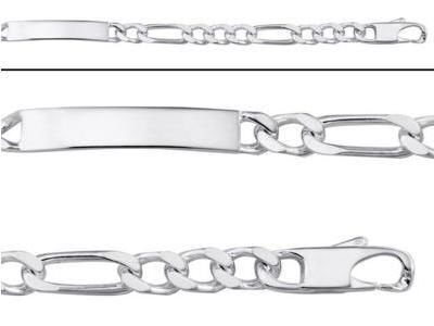 Gourmette Adolescent Argent Rhodié Poli Maille Figaro 1/3 6 mm - 304033.00 - Réf. 304033.00