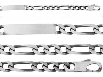 Gourmette Adolescent Argent Vieilli Maille Alternée 1/3 6 mm - 204033.10 - Réf. 204033.10