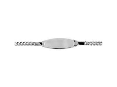 Gourmette Bébé Argent Rhodié Maille Gourmette 00340R - Réf. 00340R