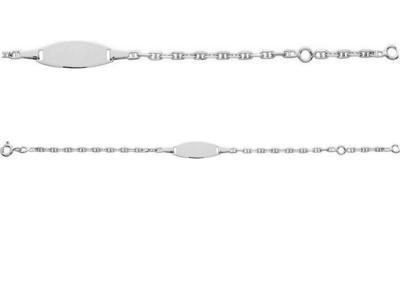 Gourmette Bébé Forçat Marine Or Gris 375 - 631009.1 - Réf. 631009.1