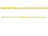 Gourmette Bébé Forçat Marine Or jaune 375 - 630009.2 - Réf. 630009.2