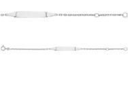 Gourmette Bébé Or Gris 375 Maille Forçat - 631028.2 - Réf. 631028.2