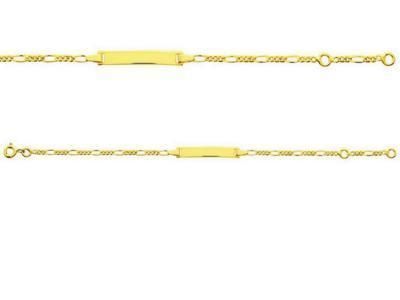 Gourmette Bébé Or Jaune 375 Alternée 1/3 - 630014.2 - Réf. 630014.2