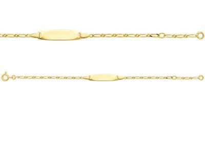 Gourmette Bébé Or Jaune 375 Maille Figaro Alternée 1/1 - 630019.1 - Réf. 630019.1