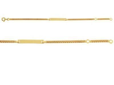 Gourmette Bébé Or Jaune 750 Maille Bismarck - 005084 - Réf. 005084