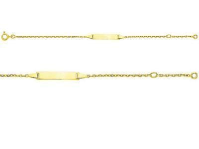 Gourmette Bébé Or Jaune 750 Maille Forçat - F50BBR - Réf. F50BBR