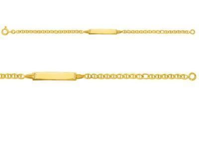 Gourmette Bébé Or Jaune 750 Maille Marine Plate - 533.2BBR - Réf. 533.2BBR