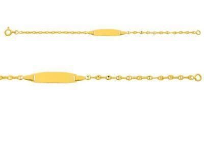 Gourmette Enfant Or Jaune 750 Maille Grain de Café - 539.1BBO - Réf. 539.1BBO