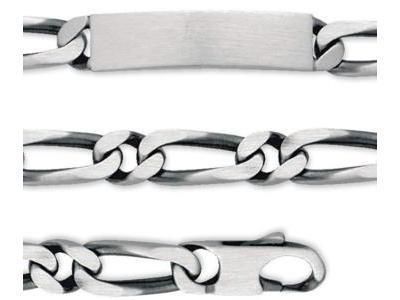 Gourmette Homme Argent Mat Vieilli Alterné 1/1 8 mm - 204019.10 - Réf. 204019.10