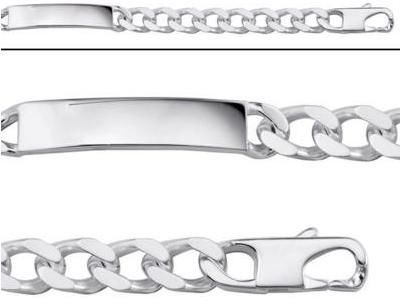 Gourmette Homme Argent Rhodié Maille Gourmette 8 mm - 304005.00 - Réf. 304005.00