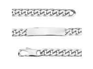 Gourmette Homme Argent Rhodié Maille Gourmette 8 mm - 304005.00 - Réf. 304005.00