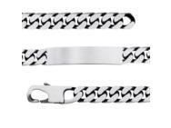 Gourmette Homme Argent Vieilli Maille Gourmette 8 mm - 204005.10 - Réf. 204005.10