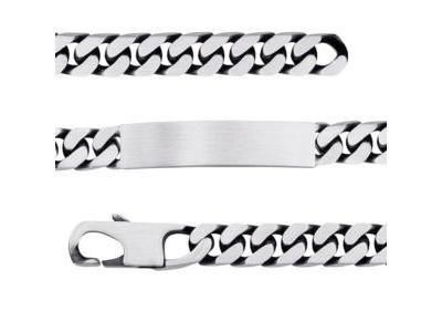 Gourmette Homme Argent Vieilli Maille Gourmette 8 mm - 204005.10 - Réf. 204005.10