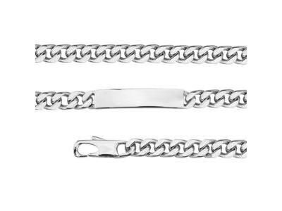 Identité Adolescent Argent Rhodié Maille Gourmette 7 mm - 304003.00 - Réf. 304003.00