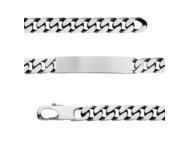 Identité Adolescent Argent Vieilli Massif Maille Gourmette 7 mm - 204003.10 - Réf. 204003.10