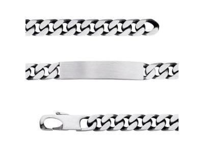 Identité Adolescent Argent Vieilli Massif Maille Gourmette 7 mm - 204003.10 - Réf. 204003.10