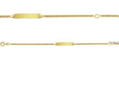 Identité Bébé Or Jaune 750 Maille Gourmette Massive - 005074 - Réf. 005074