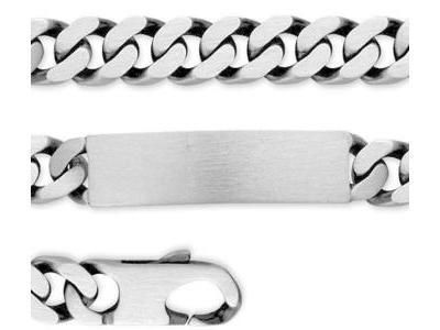 Identité Homme Maille Gourmette Argent Vieilli 10 mm - 204008.10 - Réf. 204008.10