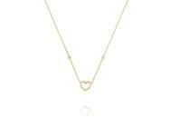 Idylle - Collier Jourdan Cœur Argent Doré Perle Synthétique Zirconium - AJF210165N - Réf. AJF210165N