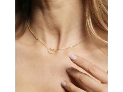 Idylle - Collier Jourdan Cœur Argent Doré Perle Synthétique Zirconium - AJF210165N - Réf. AJF210165N