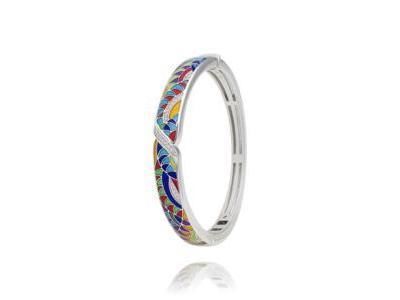 Jonc Riviera Argent Laque Zircon Una Storia JO121217 - Réf. JO121217