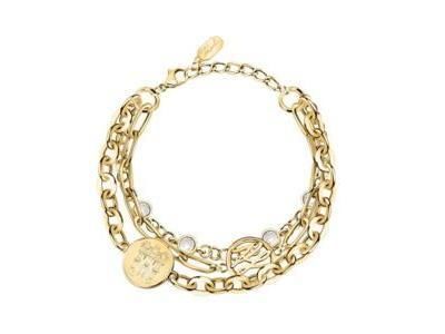 Karl Lagerfeld Bracelet Maison De Karl Doré Multichaînes Zircons - KLBJX10 - Réf. KLBJX10