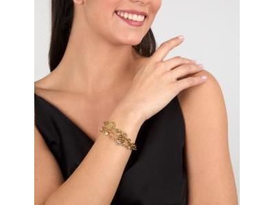 Karl Lagerfeld Bracelet Maison De Karl Doré Multichaînes Zircons - KLBJX10 - Réf. KLBJX10