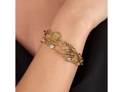 Karl Lagerfeld Bracelet Maison De Karl Doré Multichaînes Zircons - KLBJX10 - Réf. KLBJX10