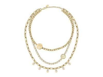 Karl Lagerfeld Collier Maison De Karl Doré Multichaînes Et Zircons - KLBJX01 - Réf. KLBJX01