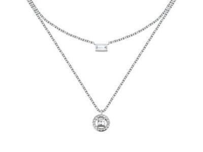 Karl Lagerfeld Illume Collier Argenté Multichaînes à Cristaux - KLBJX03 - Réf. KLBJX03