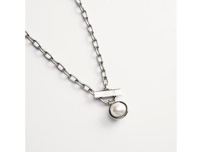 Karl Lagerfeld Pearl Collier Acier Et Perle Synthétique - KLAYR04 - Réf. KLAYR04