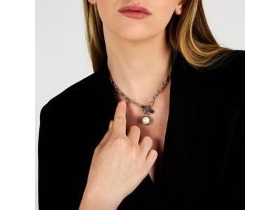 Karl Lagerfeld Pearl Collier Acier Et Perle Synthétique - KLAYR04 - Réf. KLAYR04