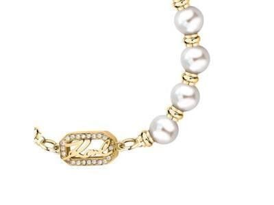 Karl Lagerfeld Pearls Bracelet Doré Cristaux et Perles Synthétiques - KLAYR09 - Réf. KLAYR09