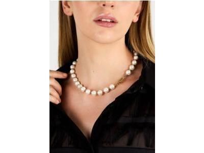 Karl Lagerfeld Pearls Collier Doré Cristal Perles Synthétiques - KLAYR01 - Réf. KLAYR01