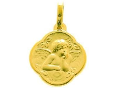 Médaille Ange Or Jaune 375 Polie Satinée - 	 889300 - Réf. 889300