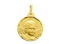 Médaille Ange Or Jaune 375 Ronde Mat Poli - 889600 - Réf. 889600