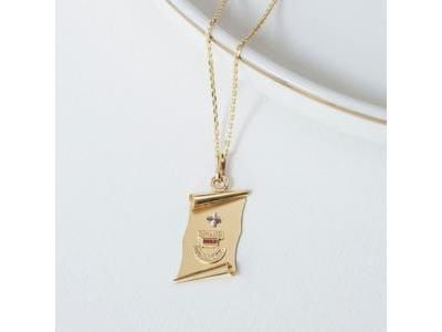 Médaille d'Amour Parchemin Or Jaune 750 Rubis Augis J5015X - Réf. J5015X0000