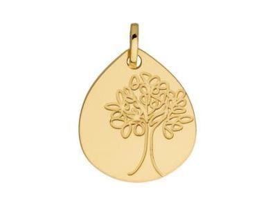 Médaille Goutte Arbre de Vie Or Jaune 750 - A09118 - Réf. A09118