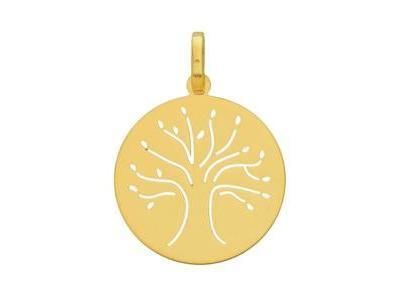 Médaille Laïque Arbre de Vie Or Jaune 750 - D21213 - Réf. D21213