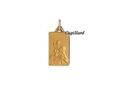 Médaille Saint Christophe Rectangle Or Jaune 750 Lucas Lucor - Réf. R3366