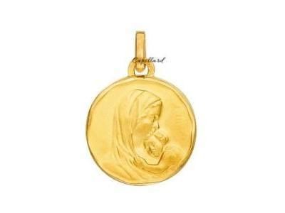 Médaille Vierge A l'Enfant Ronde Or Jaune 750 - 588200 - Réf. 588200