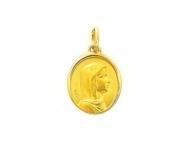 Médaille Vierge Ovale Or Jaune 375 Mat et Poli 660084 - Réf. 660084